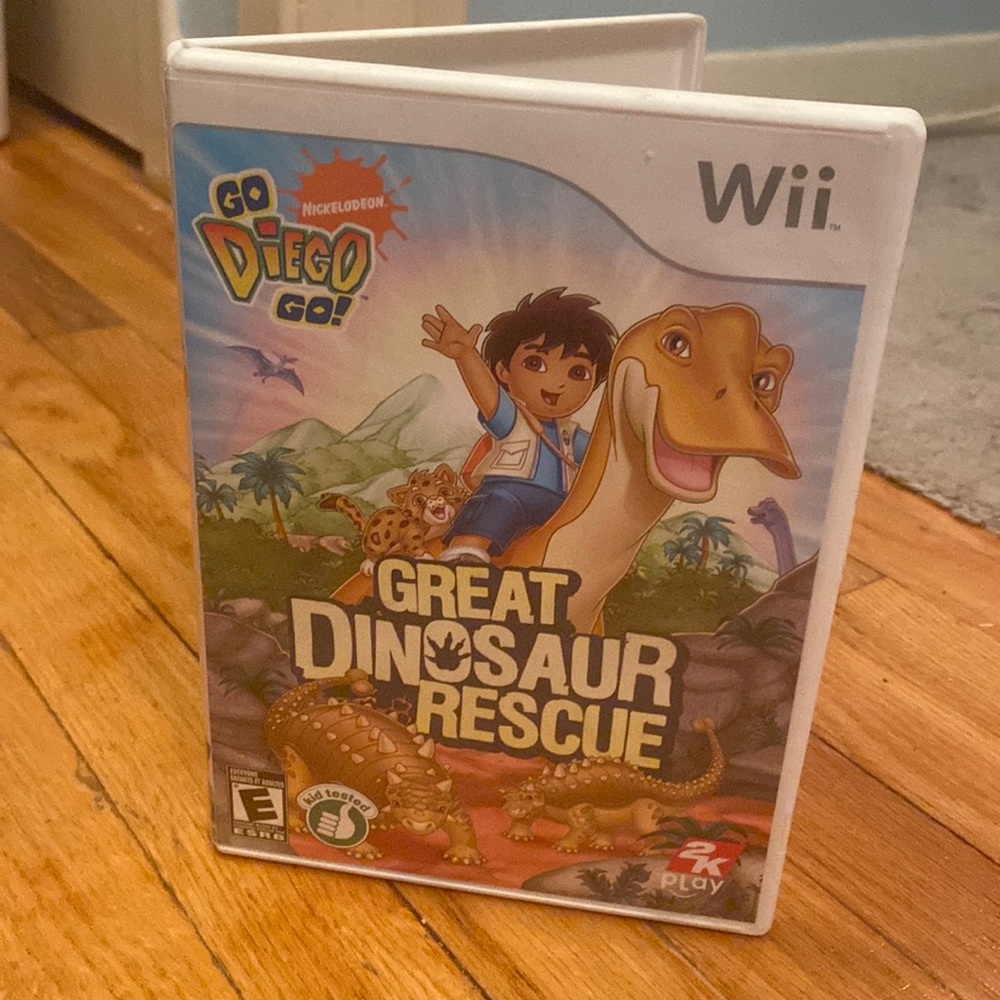 2K Play Go Diego Go Great Dinosaur Rescue Wii Nintendo Video Game
